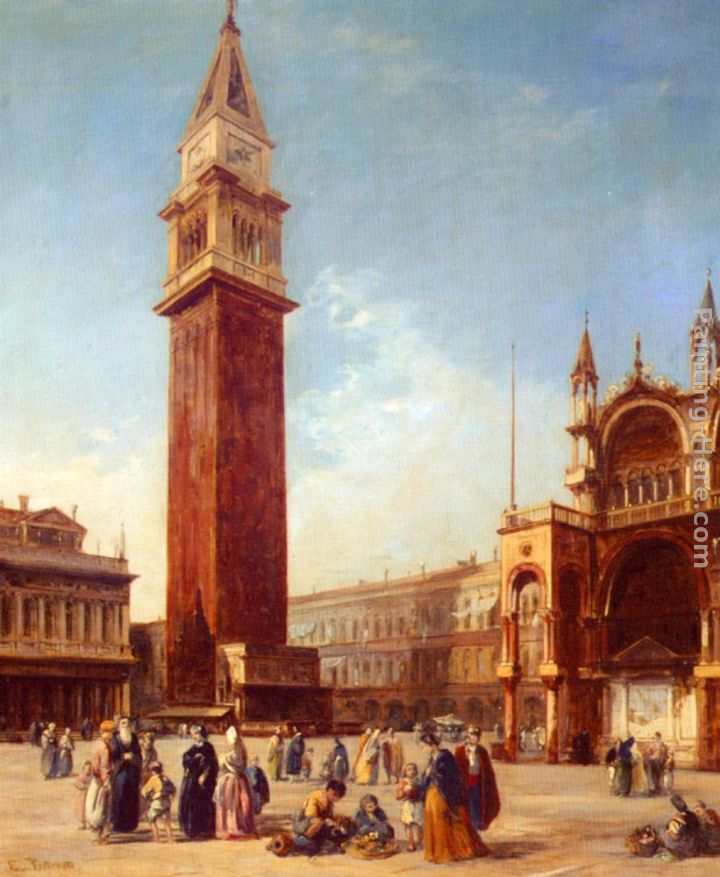 The Campanile, St. Marks Square painting - Edward Pritchett The Campanile, St. Marks Square art painting
